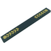 LEGO Black Tile 1 x 8 with Gold Decoration at Each End Sticker (4162)