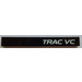 LEGO Black Tile 1 x 8 with &#039;TRAC VC&#039; on the right side Sticker (4162)