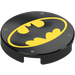 LEGO Černá Dlaždice 2 x 2 Kolo s Batman logo se spodním držákem cvočku (14769)