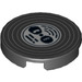 LEGO Black Tile 2 x 2 Round with Record with Bottom Stud Holder (4150 / 10890)