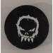 LEGO Black Tile 2 x 2 Round with Skull Sticker with &quot;X&quot; Bottom (4150)