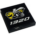 LEGO Black Tile 2 x 2 with Angry Bee, &#039;1302&#039; Sticker with Groove (3068)