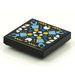 LEGO Schwarz Fliese 2 x 2 mit BeatBit Album Cover - Geometric Minifigure Heads, Arme und Quartal Tiles Muster mit Nut (3068)
