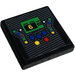 LEGO Noir Tuile 2 x 2 avec Controller  Autocollant avec rainure (3068)