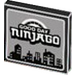 LEGO Black Tile 2 x 2 with &#039;GOOD DAY NINJAGO&#039; Sticker with Groove (3068)