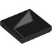 LEGO Black Tile 2 x 2 with Gray Triangle with Groove (3068 / 104207)