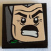 LEGO Black Tile 2 x 2 with J. Jonah Jameson Screen Sticker with Groove (3068)