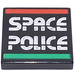 LEGO Black Tile 2 x 2 with Space Police II with Groove (3068)