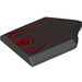 LEGO Black Tile 2 x 3 Pentagonal with Red Spider and Web (22385 / 100360)