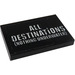 LEGO Svart Tile 2 x 3 med &#039;All Destinations&#039; Klistremerke (26603)