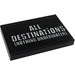 LEGO Black Tile 2 x 3 with &#039;All Destinations&#039; Sticker (26603)