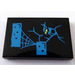 LEGO Black Tile 2 x 3 with Blue Rectangles, Spider Web  -Left Side Sticker (26603)