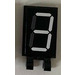LEGO Black Tile 2 x 3 with Horizontal Clips with White Digital &#039;3’ Sticker (Thick Open &#039;O&#039; Clips) (30350)