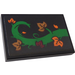 LEGO Black Tile 2 x 3 with Leaves on Creeper (Right Side) Sticker (26603)