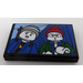 LEGO Black Tile 2 x 3 with Two Minifigures in Hats Sticker (26603)