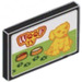 LEGO Black Tile 2 x 3 with ‘WOOF TV’ and Yellow Dog Sticker (26603)