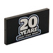 LEGO Black Tile 2 x 4 with &#039;20 YEARS LEGO STAR WARS&#039; (50399 / 87079)