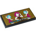 LEGO Black Tile 2 x 4 with &quot;B F F BEST FRIENDS&quot; From set 41106 Sticker (87079)