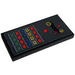 LEGO Schwarz Fliese 2 x 4 mit Control Buttons Aufkleber (87079)