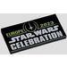 LEGO Schwarz Fliese 2 x 4 mit &quot;Europe 2023 Star Wars Celebration&quot; (87079)
