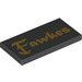 LEGO Black Tile 2 x 4 with ‘Fawkes’ (79186 / 87079)