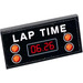 LEGO Black Tile 2 x 4 with &#039;LAP TIME&#039; and &#039;06.26&#039; Sticker (87079)