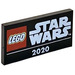 LEGO Černá Dlaždice 2 x 4 s Lego / StarWars Logos a &quot;2020&quot; (67333 / 87079)