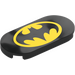 LEGO Czarny Gładka płytka 2 x 4 z Zaokrąglone końcówki z Batman logo (66857 / 104311)