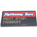 LEGO Black Tile 2 x 4 with Sightseeing Tours Next Stop: Museum Sticker (87079)