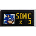 LEGO Черно Плочка 2 x 4 с &quot;Sonic x 3&quot; Стикер (87079)