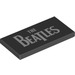 LEGO Svart Tile 2 x 4 med The Beatles logo (69534 / 87079)