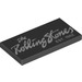 LEGO Black Tile 2 x 4 with &#039;the Rolling Stones&#039; (72295 / 87079)