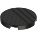 LEGO Black Tile 3 x 3 Round with Stars and Stripes (67095)