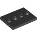 LEGO Black Tile 3 x 4 with Four Studs (17836 / 88646)