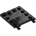 LEGO Black Tile 4 x 4 with Clips and Edge Studs (66252)