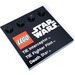 LEGO Noir Tuile 4 x 4 avec Goujons sur Bord avec Star Wars TIE Fighter Décoration (6179 / 73140)