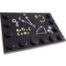 LEGO Black Tile 4 x 6 with Studs on 3 Edges with Blackboard and Chalk (6180 / 99944)
