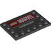 LEGO Black Tile 4 x 6 with Studs on 3 Edges with &#039;CARNAGE&#039; and Marvel Logo (6180 / 77254)