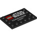 LEGO Black Tile 4 x 6 with Studs on 3 Edges with &#039;Commander Cody&#039; and Star Wars Logo (6180 / 102789)