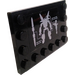 LEGO Black Tile 4 x 6 with Studs on 3 Edges with Mech Design Features Sticker (6180)