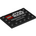 LEGO Schwarz Fliese 4 x 6 mit Noppen auf 3 Edges mit &#039;Prinzessin LEIA&quot; und Star Wars Logo (6180 / 102790)