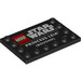 LEGO Black Tile 4 x 6 with Studs on 3 Edges with &#039;PRINCESS LEIA&quot; and Star Wars Logo (6180 / 102790)