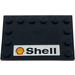LEGO Black Tile 4 x 6 with Studs on 3 Edges with &#039;SHELL&#039; Sticker (6180)