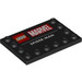 LEGO Black Tile 4 x 6 with Studs on 3 Edges with &quot;SPIDER-MAN&quot; Marvel (6180 / 106204)