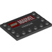 LEGO Black Tile 4 x 6 with Studs on 3 Edges with &#039;VENOM&#039; and Marvel Logo (6180)