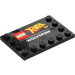 LEGO Schwarz Fliese 4 x 6 mit Noppen auf 3 Edges mit &quot;X-MEN Wolverine&quot; (6180 / 100383)