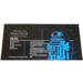 LEGO Black Tile 6 x 12 with Studs on 3 Edges with &#039;Star Wars&#039;, &#039;R2-D2&#039;, Technical Data Sticker (6178)