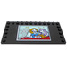 LEGO Black Tile 6 x 12 with Studs on 3 Edges with Two Girls in Red Convertible Sticker (6178)