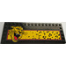 LEGO Black Tile 6 x 16 with Studs on 3 Edges with Roaring Cheetah Head Sticker (6205)