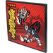 LEGO Black Tile 6 x 6 with Mechs and Ninjago Logogram &#039;MECH MASTER&#039; Sticker with Bottom Tubes (10202)